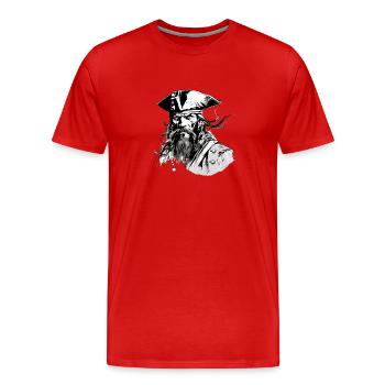 Jack le pirate - T-shirt bio Premium Homme - rouge - Devant - Damien (186cm)