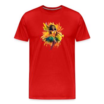 Le carnaval de Rio de Janeiro est largement connu - T-shirt bio Premium Homme - rouge - Devant - Damien (186cm)