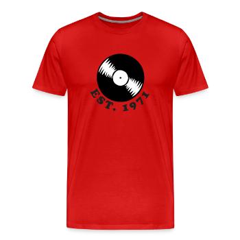 Millésime 1971 - T-shirt bio Premium Homme - rouge - Devant - Damien (186cm)