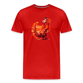Flamenco dancers are called bailaoras - Men's Premium Organic T-Shirt - red - Front - Damien (186cm)