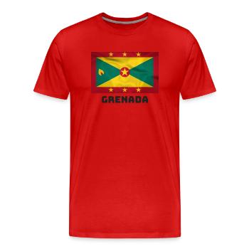 Grenada flag - Men's Premium Organic T-Shirt - red - Front - Damien (186cm)