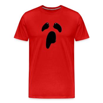 GEIST - GESPENST - HALLOWEEN - Männer Premium Bio T-Shirt - Rot - Vorne - Damien (186cm)