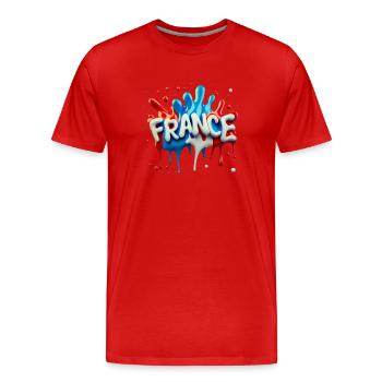 Style France - T-shirt bio Premium Homme - rouge - Devant - Damien (186cm)