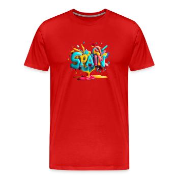 Spain-Style - Männer Premium Bio T-Shirt - Rot - Vorne - Damien (186cm)