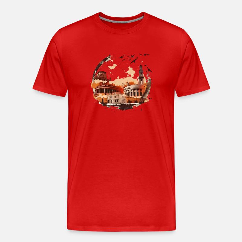 Rom hat eine lange Geschichte - Männer Premium Bio T-Shirt - Rot