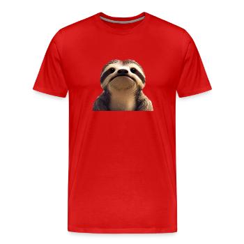Sloth Sloth Drawing Sloths Fatigue - Men's Premium Organic T-Shirt - red - Front - Damien (186cm)