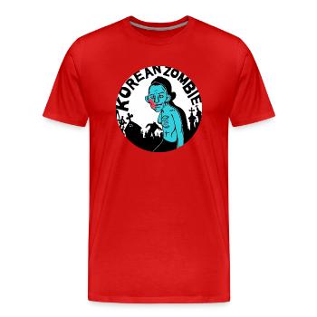 Zombies coréens Horreur Halloween Cadavre de morts - T-shirt bio Premium Homme - rouge - Devant - Damien (186cm)