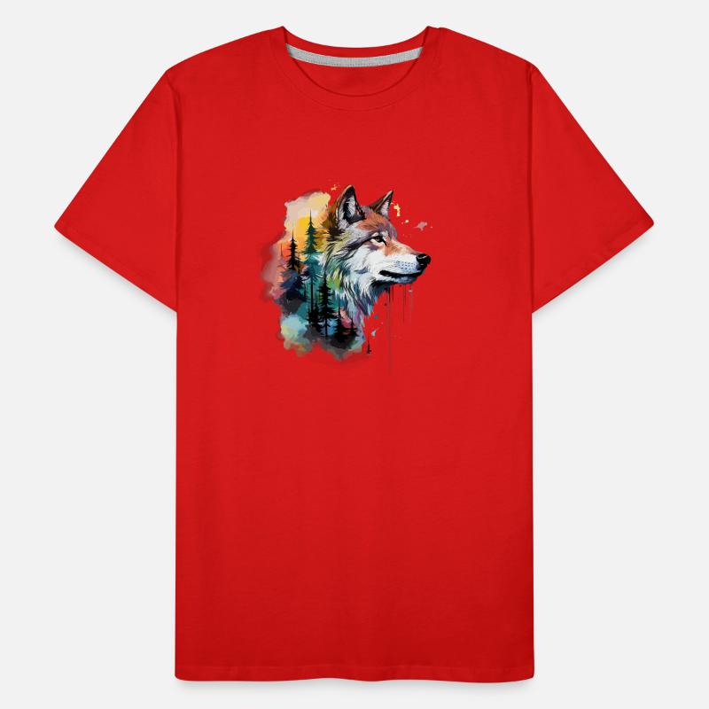 loup T-shirt bio Premium Homme