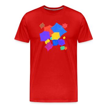 BUBBLES OF A HYPERBOLIC PLANET V T-shirt - T-shirt bio Premium Homme - rouge - Devant - Damien (186cm)