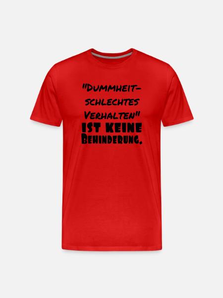 schlechtes verhalten - Männer Premium Bio T-Shirt - Rot