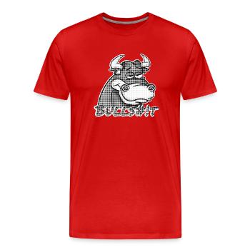Bullshit halftone - Men's Premium Organic T-Shirt - red - Front - Damien (186cm)