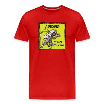 I am good - Men's Premium Organic T-Shirt - red - Front - Damien (186cm)