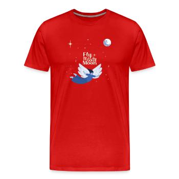 envole moi vers la lune - T-shirt bio Premium Homme - rouge - Devant - Damien (186cm)