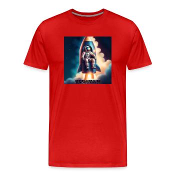 Cette année prendra son envol - T-shirt bio Premium Homme - rouge - Devant - Damien (186cm)
