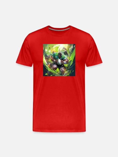 Rugby Rage - Men's Premium Organic T-Shirt - red