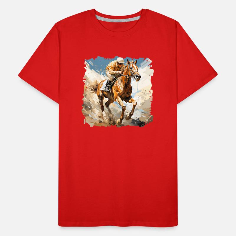 Les courses hippiques, c’est une question de passion T-shirt bio Premium Homme