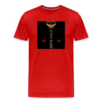 Sang de démon - T-shirt bio Premium Homme - rouge - Devant - Damien (186cm)