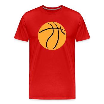 Basketball 21 - Men's Premium Organic T-Shirt - red - Front - Damien (186cm)