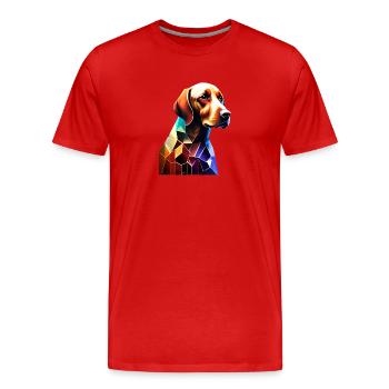 Labrador Retriever Labrador Propriétaire Chiot - T-shirt bio Premium Homme - rouge - Devant - Damien (186cm)