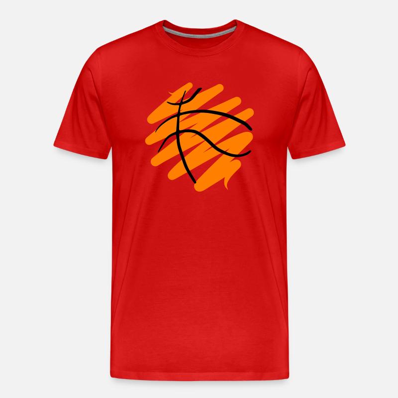 Basketball 62 - Männer Premium Bio T-Shirt - Rot
