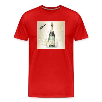 Bubbels - Männer Premium Bio T-Shirt - Rot - Vorne - Damien (186cm)