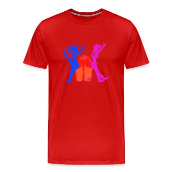 Lingua Linguae V2 00 - Men's Premium Organic T-Shirt - red - Front - Damien (186cm)