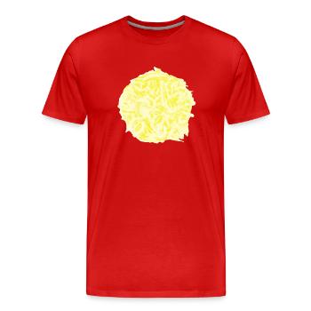Rupture hypothétique d’un v.T-shirt à bulles - T-shirt bio Premium Homme - rouge - Devant - Damien (186cm)