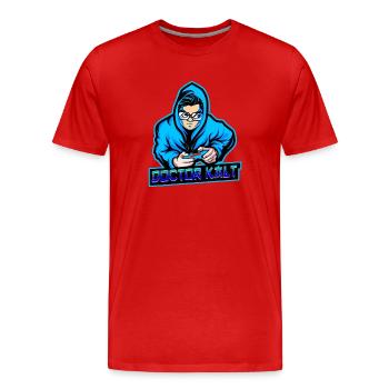 Doctor Kalt - Männer Premium Bio T-Shirt - Rot - Vorne - Damien (186cm)