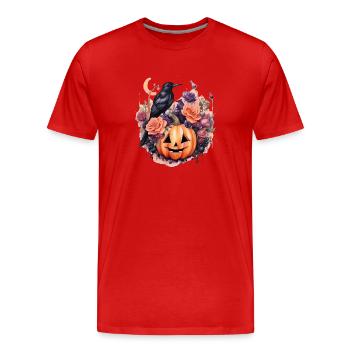 Chemise personnalisée, sweats à capuche, tasses, casquettes, sacs, gobelets - T-shirt bio Premium Homme - rouge - Devant - Damien (186cm)