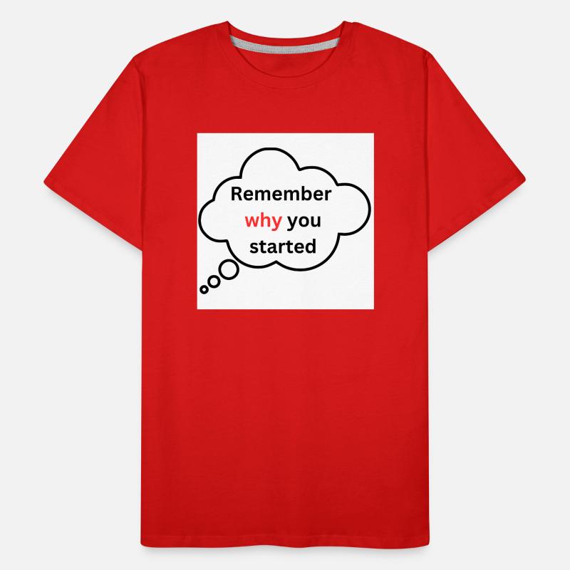 Remember why you started Men's Premium Organic T-Shirt