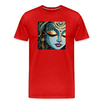 Chakra Girl - Men's Premium Organic T-Shirt - red - Front - Damien (186cm)
