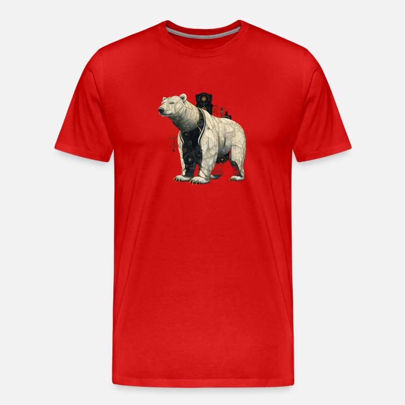 Steampunkt in der Kälte - Männer Premium Bio T-Shirt - Rot