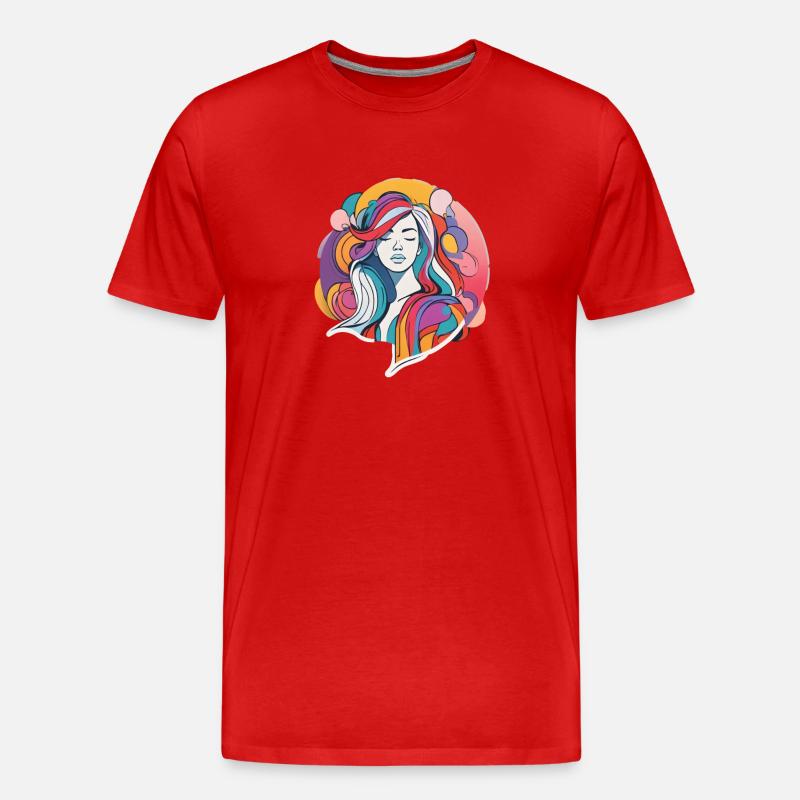 Frau - Männer Premium Bio T-Shirt - Rot