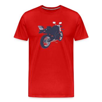 Moto Motocycliste Motocross Fan de moto - T-shirt bio Premium Homme - rouge - Devant - Damien (186cm)
