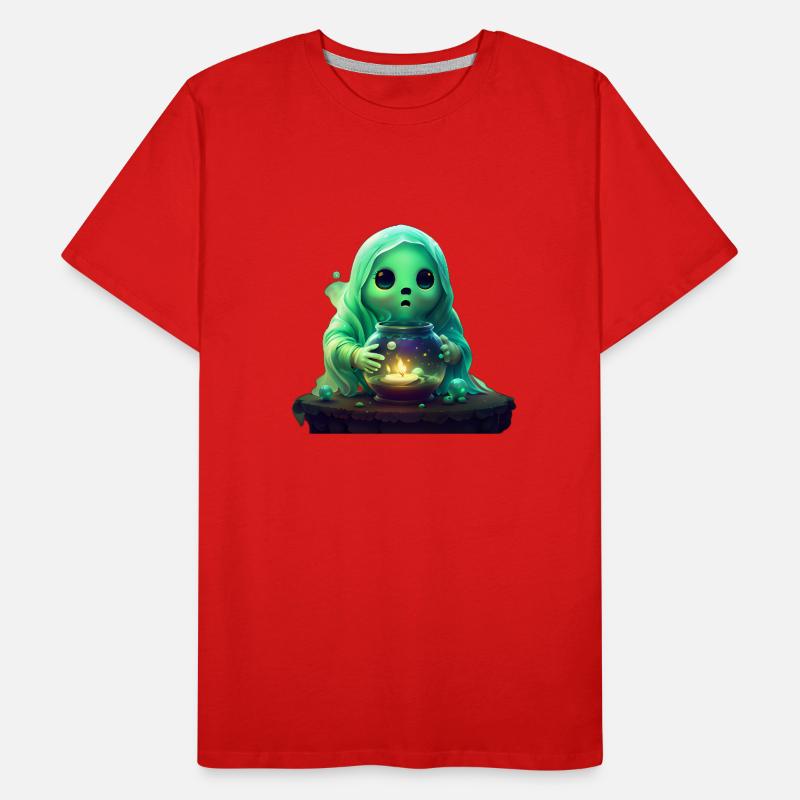 Cute ghost Men's Premium Organic T-Shirt