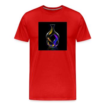 Kleinsche Flasche -03- - Männer Premium Bio T-Shirt - Rot - Vorne - Damien (186cm)