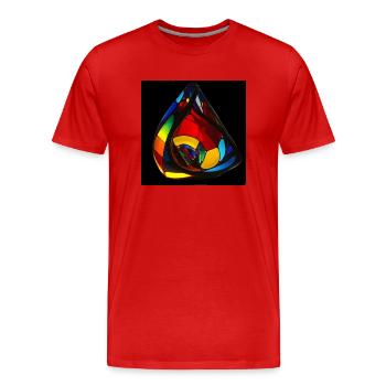 Kleinsche Flasche -05- - Männer Premium Bio T-Shirt - Rot - Vorne - Damien (186cm)