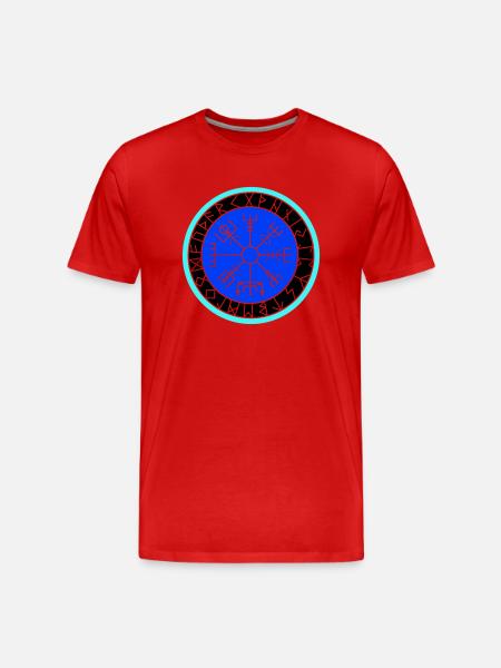 wikinger kompass - Männer Premium Bio T-Shirt - Rot