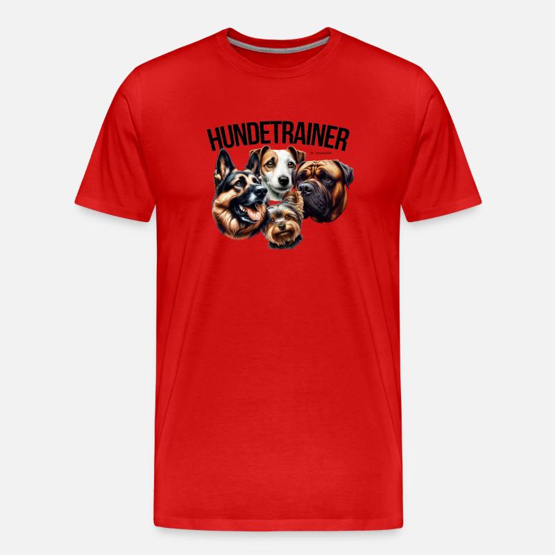 TRAINER - Männer Premium Bio T-Shirt - Rot