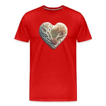 Heart of the Sea - Men's Premium Organic T-Shirt - red - Front - Damien (186cm)