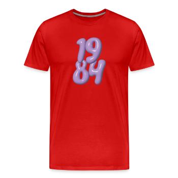 Millésime 1984 - T-shirt bio Premium Homme - rouge - Devant - Damien (186cm)