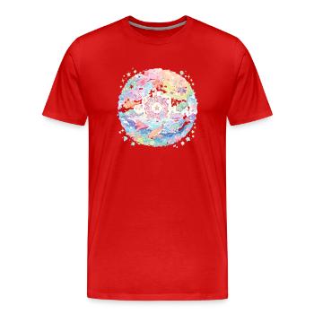 Cute sea animals - Men's Premium Organic T-Shirt - red - Front - Damien (186cm)