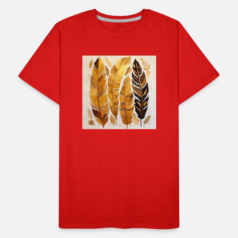 Boho Feathers Men's Premium Organic T-Shirt