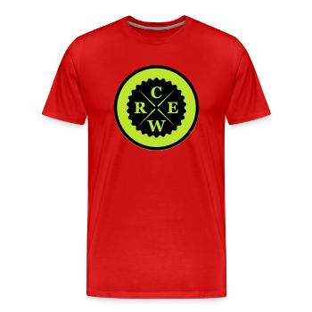 équipage - T-shirt bio Premium Homme - rouge - Devant - Damien (186cm)