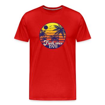 Millésime 1978 - T-shirt bio Premium Homme - rouge - Devant - Damien (186cm)