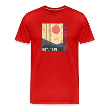Vintage 1994 - Men's Premium Organic T-Shirt - red - Front - Damien (186cm)
