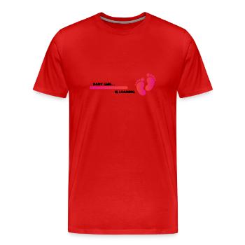 Bébé en chargement. Cadeau Annonce Grossesse fille - T-shirt bio Premium Homme - rouge - Devant - Damien (186cm)