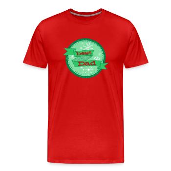 Meilleur papa - T-shirt bio Premium Homme - rouge - Devant - Damien (186cm)