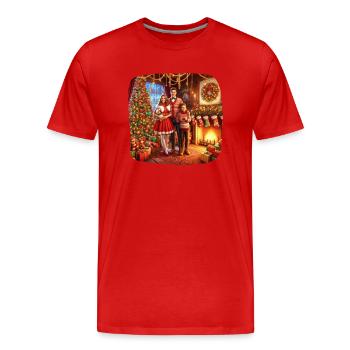 Weihnachten Weihnachtsgeschenke Heiligabend Weihnachtsmann - Männer Premium Bio T-Shirt - Rot - Vorne - Damien (186cm)