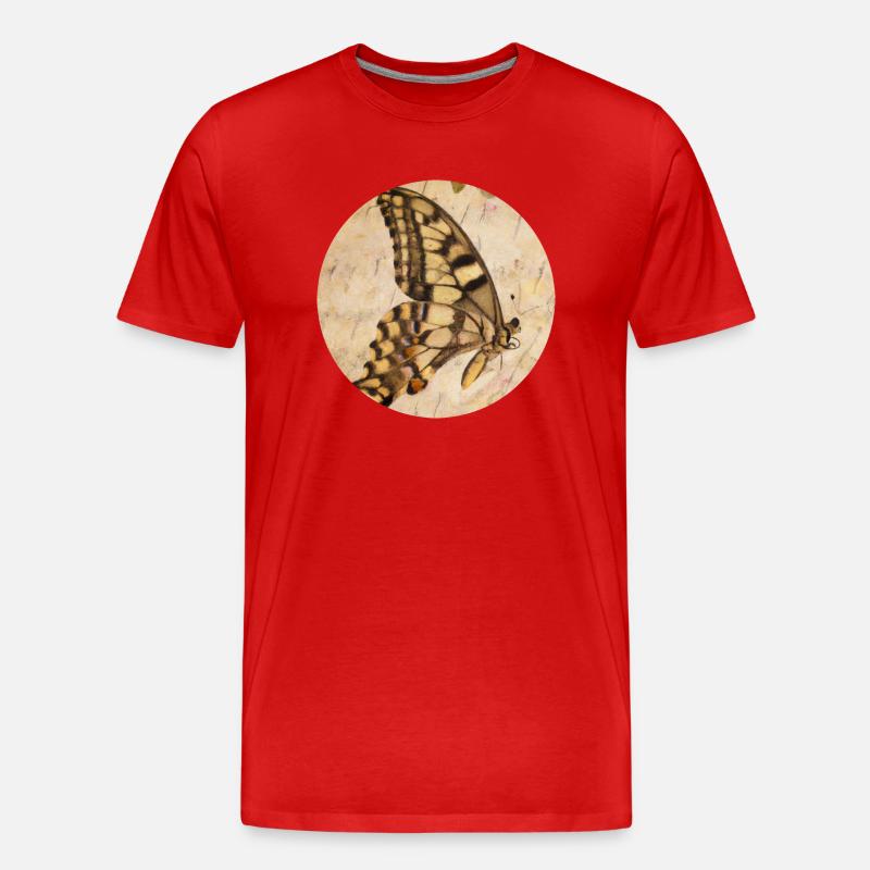 Schmetterling - Männer Premium Bio T-Shirt - Rot